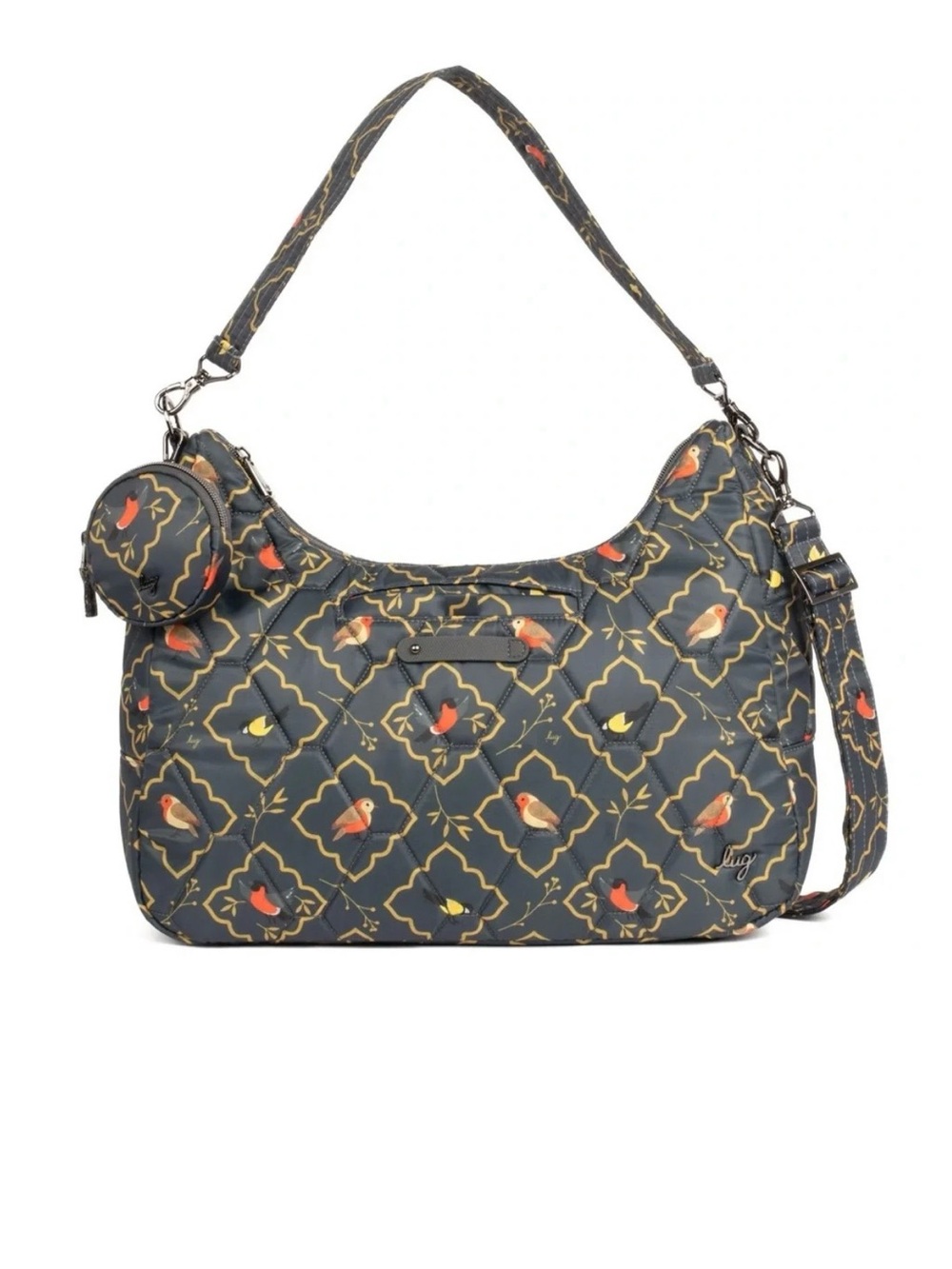 Lug Winger Hobo Bag in Songbirds Grey